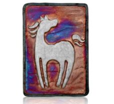 Small Raku Wall Art - Spirit Pony