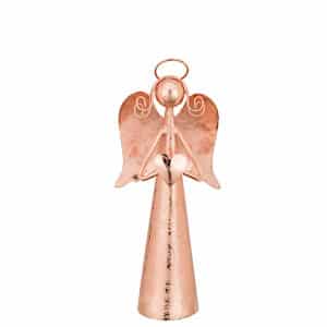 Regal Rose Gold Angel 8 inch Bell with Heart