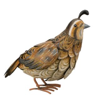 11905 quail standing metal art