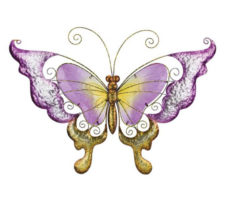Regal Butterfly Wall Decor 28 Purple