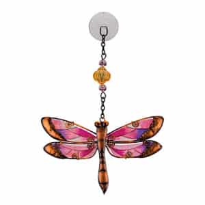 Regal Pink Dragonfly Sun Catcher