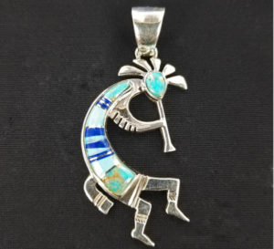 Turquoise-Lapis-Opal Kokopelli