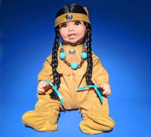 Navajo Braided Doll in Tan Jumpsuit NP-29