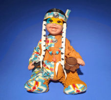 Navajo Doll in 2 Tone Jumper w Drum NP-35