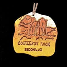 Clay Coffee Pot Rock Sedona Ornament