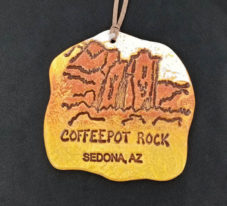 Clay Coffee Pot Rock Ornament