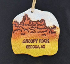 Clay Snoopy Rock Ornament