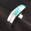 Turquoise & Opal Curved Inlay Bracelet b