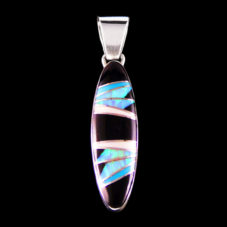 Webster Onyx-Opal Oblong Pendant