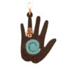 Healing Hand Metal Christmas Ornament - Image 2