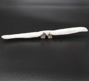Zuni Eagle Fetish Carved in Bone by Lowsayate