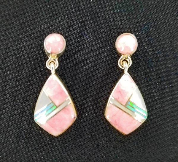 Native American Indian Jewelry,Navajo Pink Opal Earrings Navajo Opal Earrings SouthWest Navajo Jewelry.