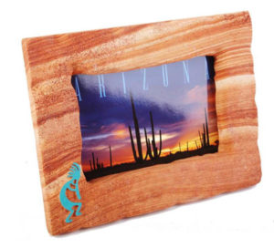 Sandstone Kokopelli Picture Frame-Horiz