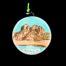 Sedona Cathedral Rock Glass Ornament