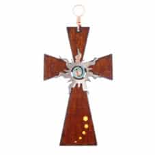 Spiral Sun Cross Christmas Ornament