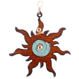 Spiral Sun Metal Christmas Ornament