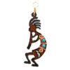 Turquoise Kokopelli & Metal Christmas Ornament small