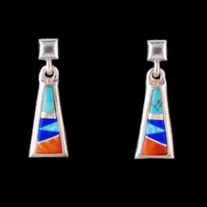 Multi Stone Inlaid Earring by TSF