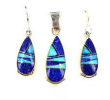 Lapis-Cultured-Opal-Pendant-Earring-Set