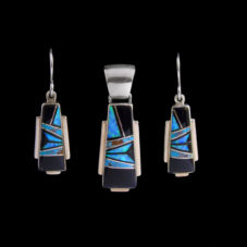 Onyx-Cultured-Opal-Pendant-Earring-Set