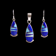 Lapis-Cultured-Opal-Pendant-Earring-Set