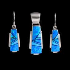 Cultured-Opal-Onyx-Pendant-Earring-Set