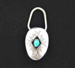 Shadow Box Turquoise Navajo Key Ring