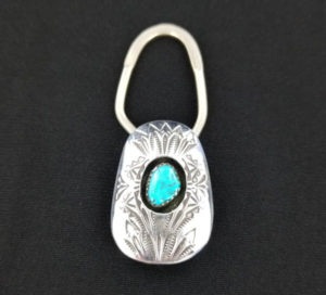 Shadow Box Turquoise Navajo Key Ring