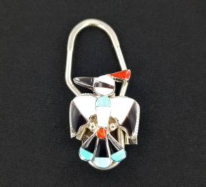 Zuni Thunderbird Inlaid Key Ring