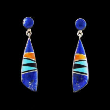 Lapis Multi-Stone Inlaid Earring