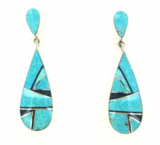 Martinez Turquoise Inlaid Earrings