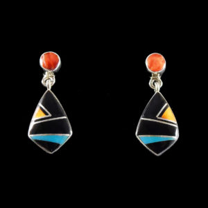 Onyx Multi Inlaid Earring