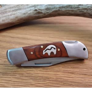 Inlaid-Bear-Lock-Back-Wood-Knife