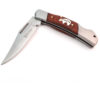 Inlaid Bear Lock Back Wood Knife - Image 4