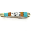 White Buffalo Turquoise Inlaid Knife - Image 3