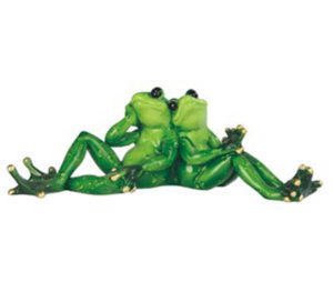 Frog Couple Back to Back