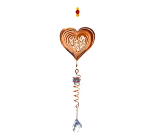 Heart Rose Gold Spinner w Tail