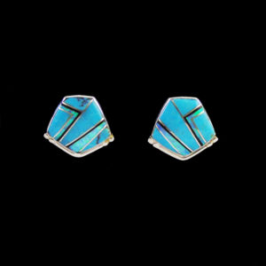 Turquoise-Opal-Onyx Post Earring
