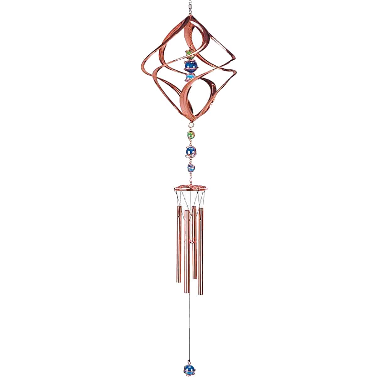 Copper Finish Hummingbird & Tiny Bells Wind Chime