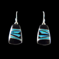 Onyx-Turquoise-Opal Inlaid Earring