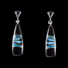 Onyx Multi Inlaid Navajo Earring