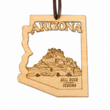 Wood Arizona State Bell Rock Sedona Ornament