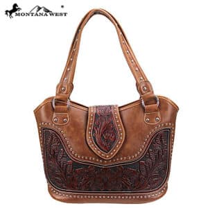 Tooled Leather Concealed Carry Purse