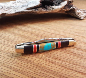 Turquoise Multi Inlaid Pocket Knife