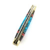 Two Blade Turquoise Inlaid Knife - Image 4