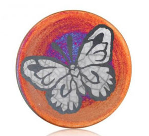 Butterfly Raku Silhouette Coaster