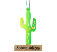 Colorful Saguaro Metal Ornament
