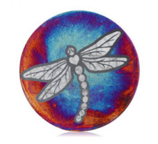 Dragonfly Raku Silhouette Coaster