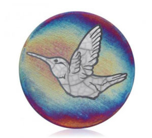 Hummingbird Raku Silhouette Coaster