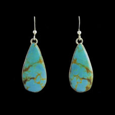 Large Turquoise Stone Tear Drop Earring